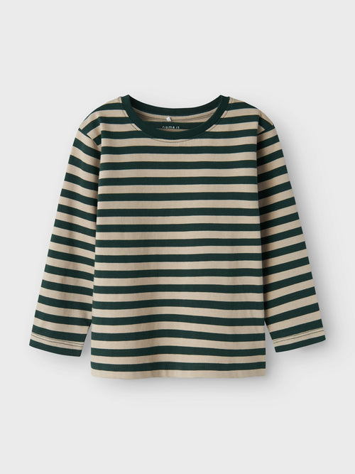 NMMSALMO NREG LS TOP NOOS -Pure Cashmere Y/D STRIPE