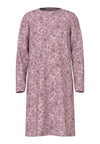 NKFNIGHTGOWN LS MAUVE FLOWER NOOS