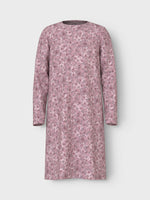 NKFNIGHTGOWN LS MAUVE FLOWER NOOS