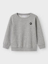 NMMVIMO LS SWEAT BRU NOOS - grey melange