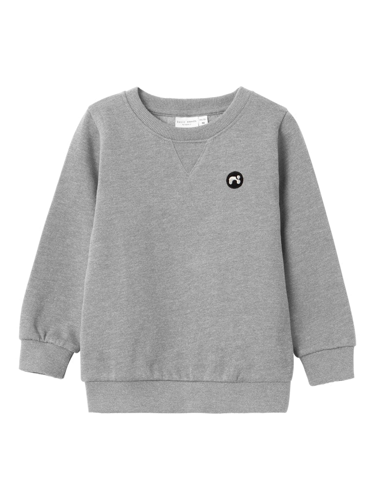 NMMVIMO LS SWEAT BRU NOOS - grey melange