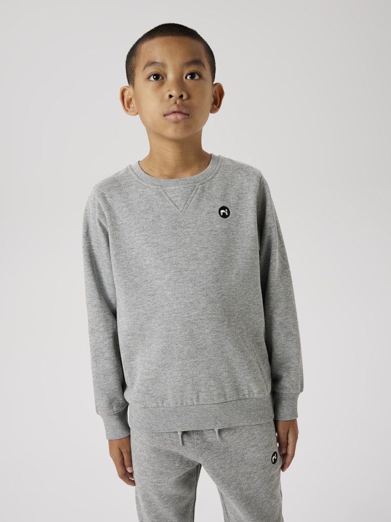 NKMVIMO LS SWEAT BRU NOOS - grey melange