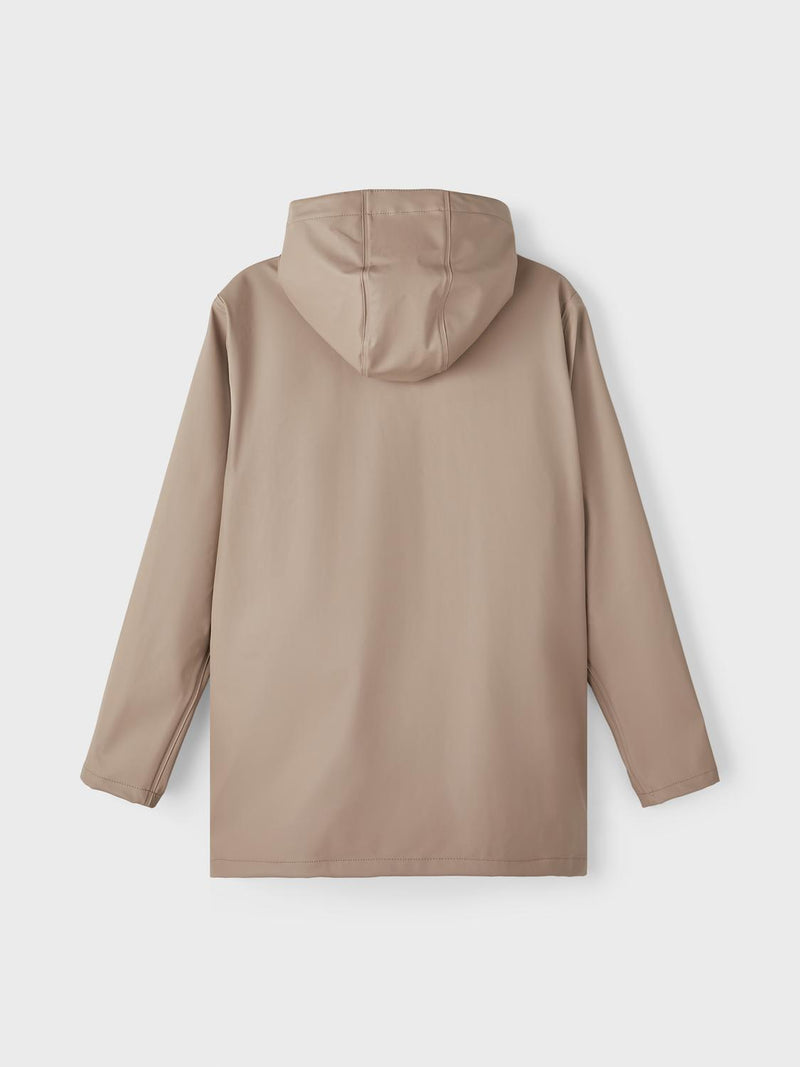 NLNDRY10 LONG RAIN JACKET FO - mocha meringue