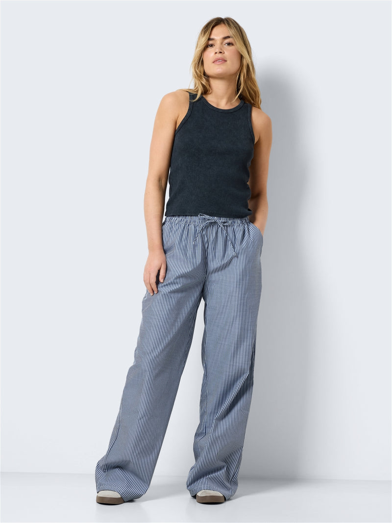 NMPHILO HW STRING WIDE LEG PANTS FWD WVN