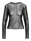 NMSTAR FOIL L/S HIGH NECK MESH JRS FWD - Holographic stones / Copper