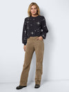 NMCORD YOLANDA NW WIDE LEG CORDUROY - Silver Mink