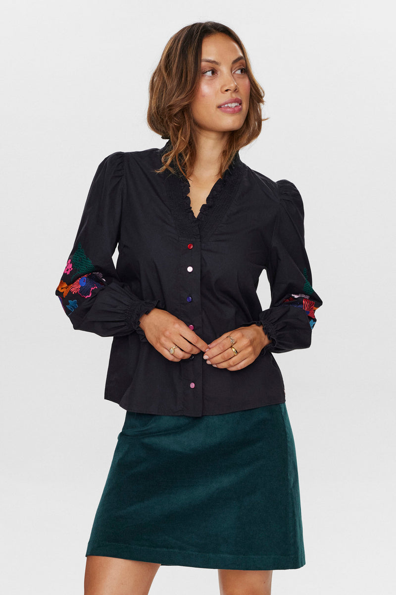 NUJASMINE SHIRT - Black