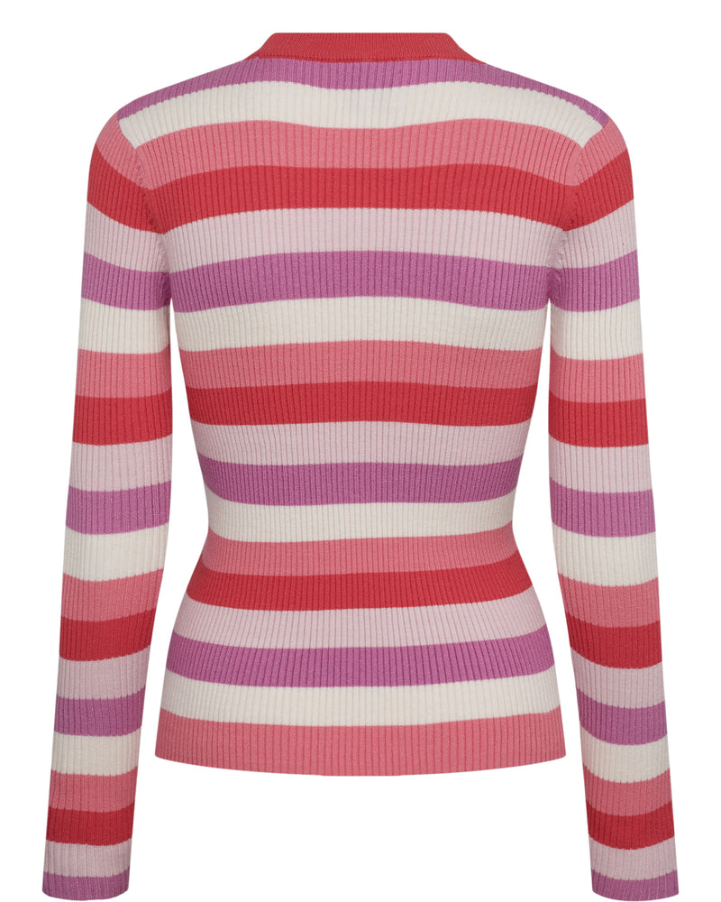 NUBERRY STRIPE PULLOVER - Teaberry