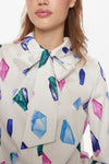 NUCRYSTAL BOW TIE SHIRT