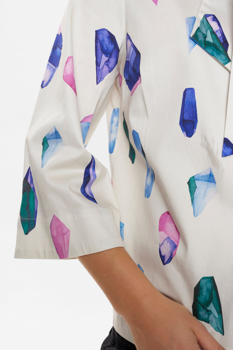 NUCRYSTAL BOW TIE SHIRT