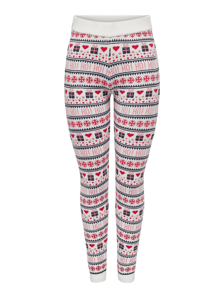 ONLXMAS PRESENT PANT KNT - Cloud Dancer