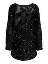 ONLANIKA SEQUINS LS BOW DRESS WVN