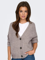 ONLZOEY L/S REGULAR CARDIGAN KNT NOOS - Woodsmoke