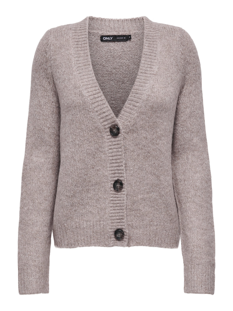 ONLZOEY L/S REGULAR CARDIGAN KNT NOOS - Woodsmoke