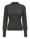 ONLKATIA L/S HIGHNECK PULLOVER KNT NOOS dark grey melange