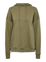 PCCHILLI LS OVERSIZED HOODIE NOOS BC - Deep Lichen Green