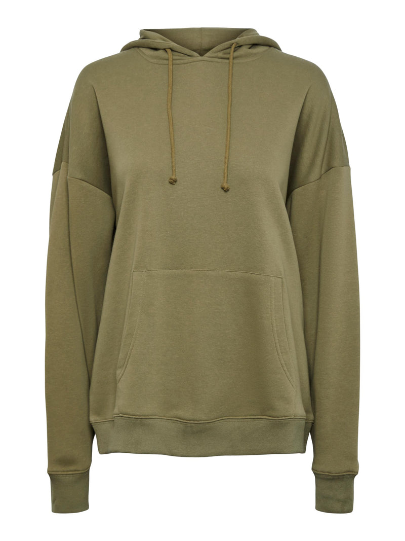 PCCHILLI LS OVERSIZED HOODIE NOOS BC - Deep Lichen Green