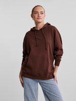 PCCHILLI LS OVERSIZED HOODIE NOOS BC - Chicory Coffee