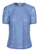 PCOLLINE SS LACE TOP NOOS