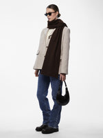 PCJESLIN WOOL LONG SCARF - chicory coffee