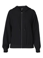 PCCHILLI LS ZIP HOODIE NOOS BC -Black