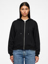 PCCHILLI LS ZIP HOODIE NOOS BC -Black