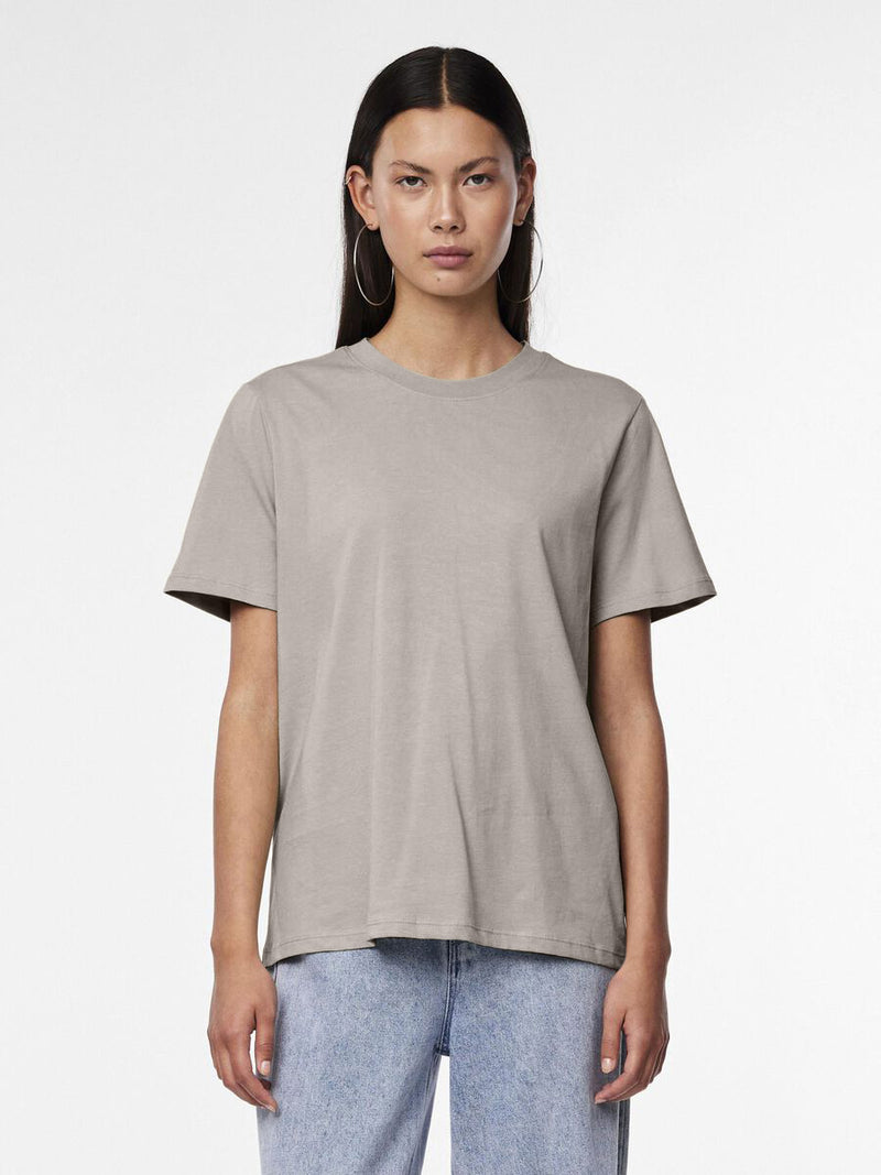 PCRIA SS SOLID TEE NOOS - Silver Gray