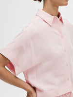 SLFVIVA SS CROPPED SHIRT NOOS - Cradle Pink