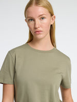 SLFMYESSENTIAL SS O-NECK TEE NOOS - Vetiver