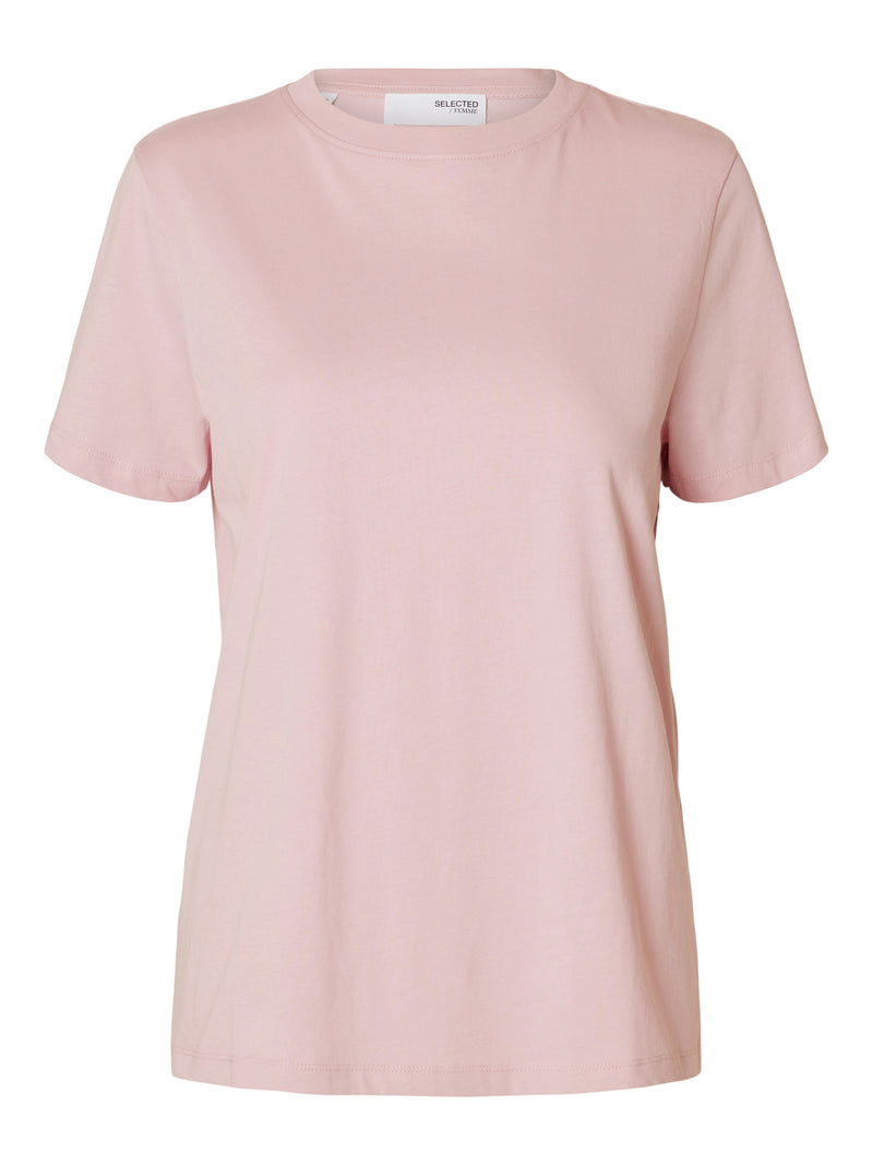 SLFMYESSENTIAL SS O-NECK TEE NOOS - Bleached Mauve