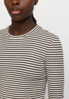 SRFenja Stripe O-neck Top - 259 Morel