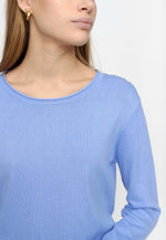 SRMarla O-Neck Roll Edge knit - 569 Hydrangea