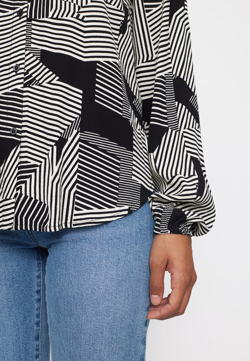 SRAnna Shirt Printed - Simpel geometric Black