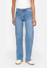 SRWilla Midwaist Wide Jeans - 430 True blue