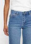 SRWilla Midwaist Wide Jeans - 430 True blue