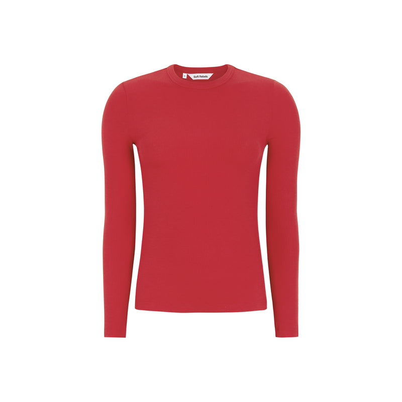 SRFenja O-neck Top - 181 Racing Red