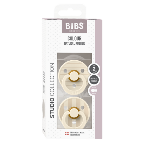 BIBS Colour 2 Pack Latex Size 2 pin latex ivory vanilla mix