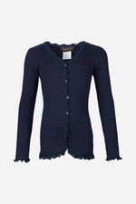 RKBeatha LS Cardigan w/lace - Navy